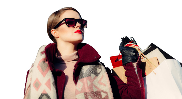 Woman with shopping bags